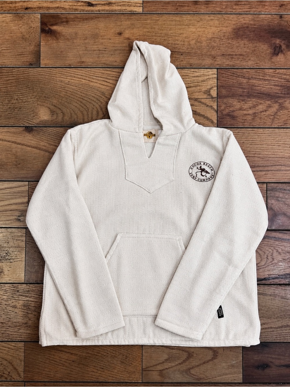 Earth Ragz Cocoa Beach Surf Company Men’s M Cream Baja Pullover Hoodie